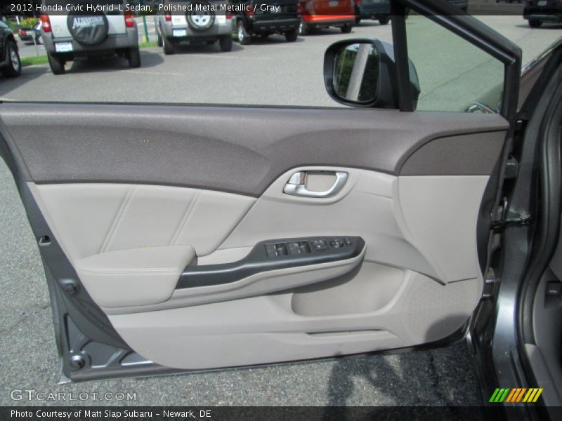 Polished Metal Metallic / Gray 2012 Honda Civic Hybrid-L Sedan
