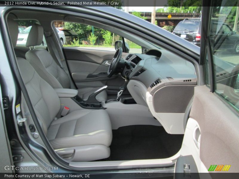 Polished Metal Metallic / Gray 2012 Honda Civic Hybrid-L Sedan