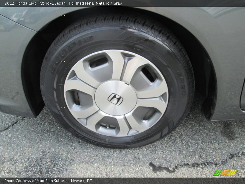 Polished Metal Metallic / Gray 2012 Honda Civic Hybrid-L Sedan