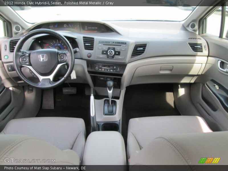Polished Metal Metallic / Gray 2012 Honda Civic Hybrid-L Sedan