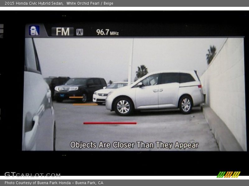 White Orchid Pearl / Beige 2015 Honda Civic Hybrid Sedan