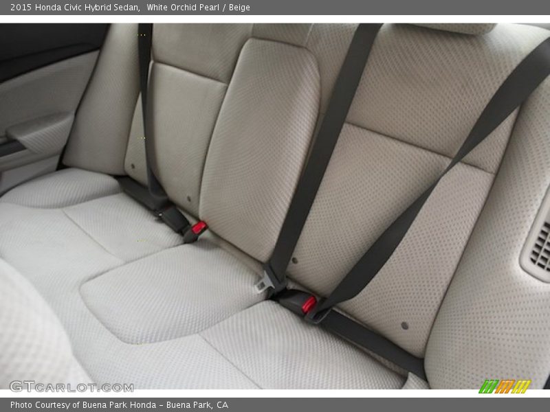 White Orchid Pearl / Beige 2015 Honda Civic Hybrid Sedan
