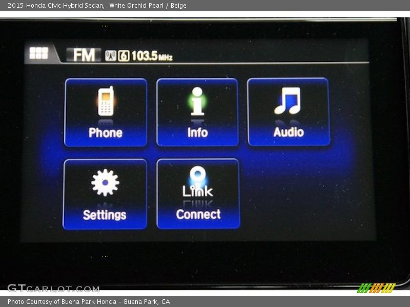 White Orchid Pearl / Beige 2015 Honda Civic Hybrid Sedan