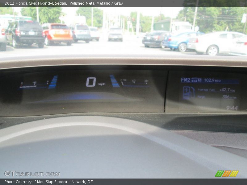 Polished Metal Metallic / Gray 2012 Honda Civic Hybrid-L Sedan