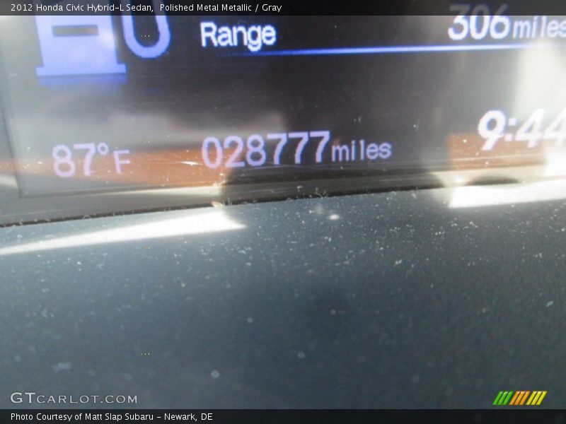 Polished Metal Metallic / Gray 2012 Honda Civic Hybrid-L Sedan