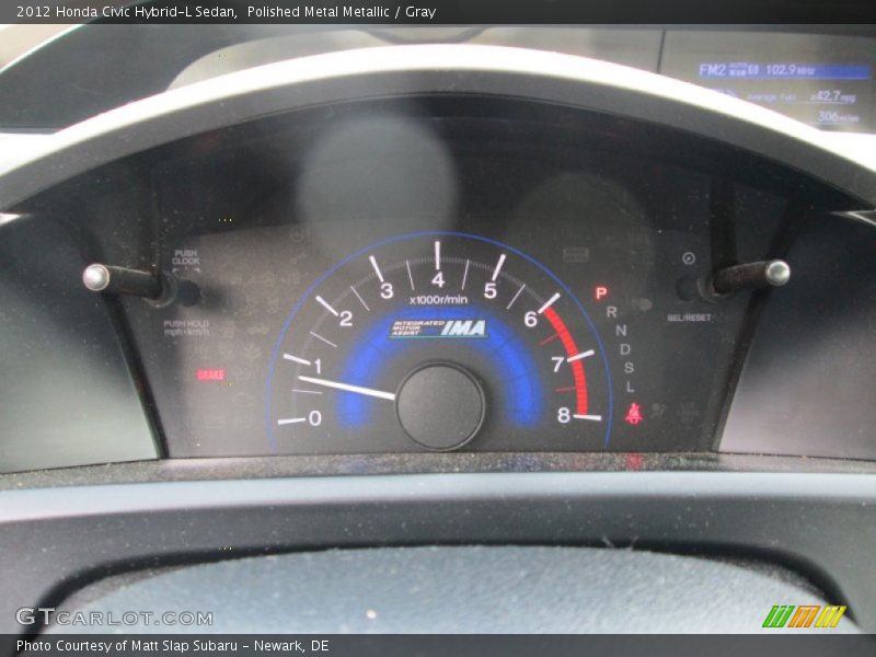 Polished Metal Metallic / Gray 2012 Honda Civic Hybrid-L Sedan