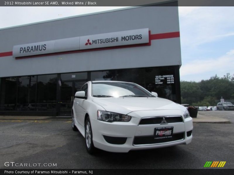 Wicked White / Black 2012 Mitsubishi Lancer SE AWD