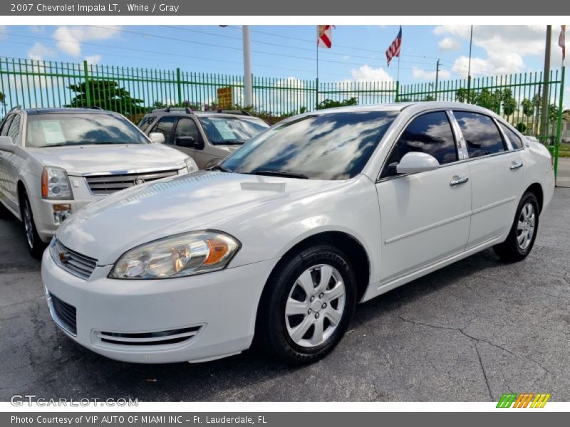 White / Gray 2007 Chevrolet Impala LT