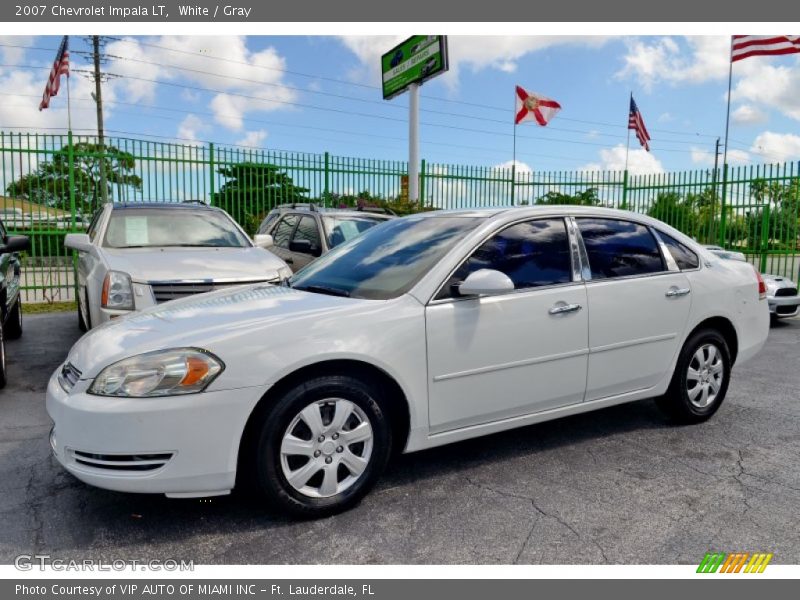 White / Gray 2007 Chevrolet Impala LT