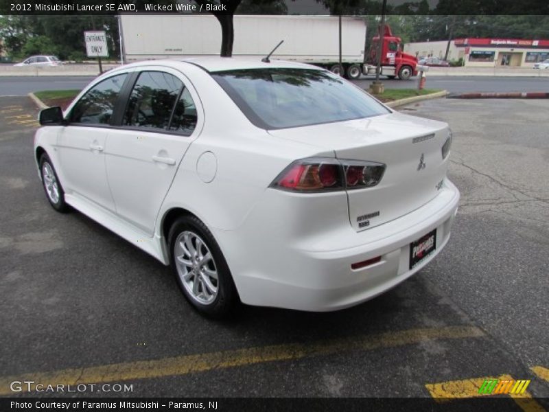 Wicked White / Black 2012 Mitsubishi Lancer SE AWD