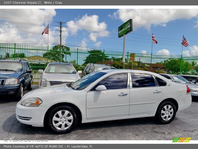 White / Gray 2007 Chevrolet Impala LT