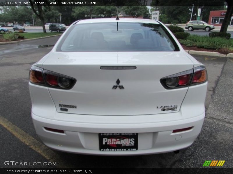 Wicked White / Black 2012 Mitsubishi Lancer SE AWD