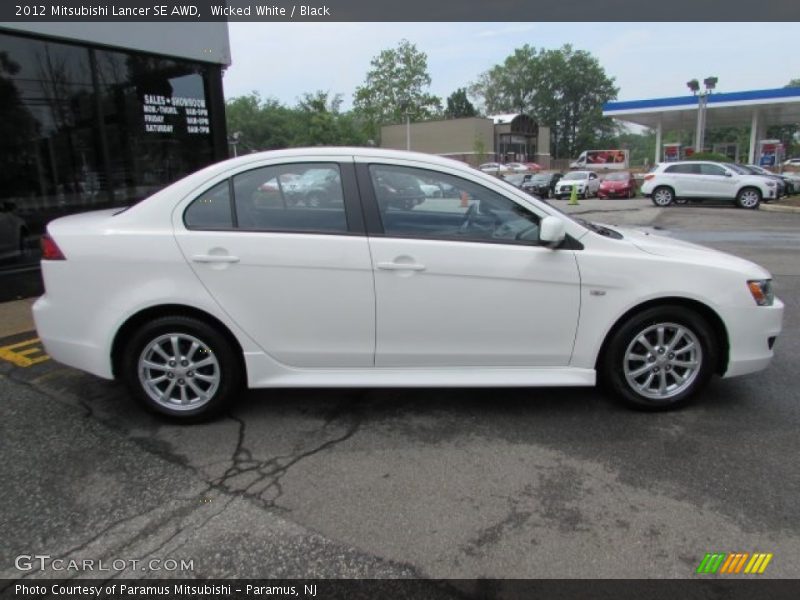 Wicked White / Black 2012 Mitsubishi Lancer SE AWD