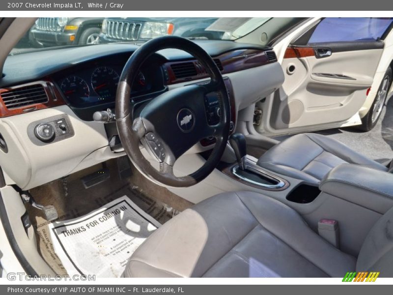 White / Gray 2007 Chevrolet Impala LT