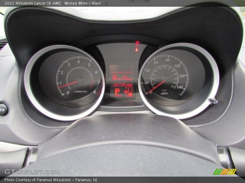 Wicked White / Black 2012 Mitsubishi Lancer SE AWD