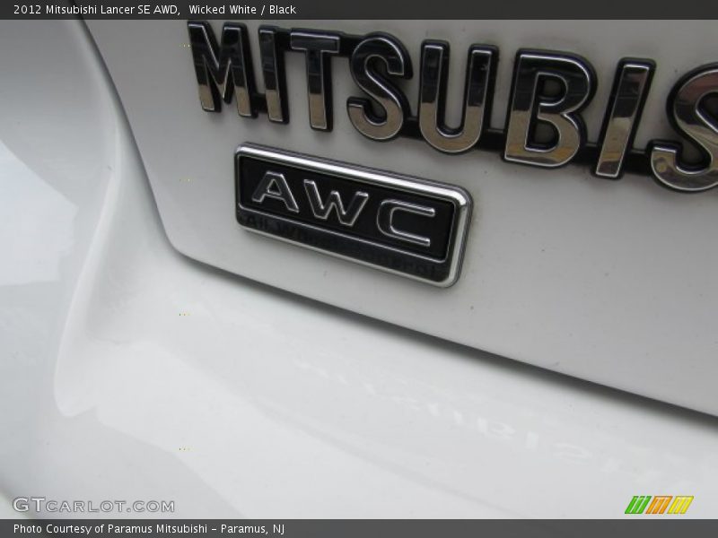 Wicked White / Black 2012 Mitsubishi Lancer SE AWD