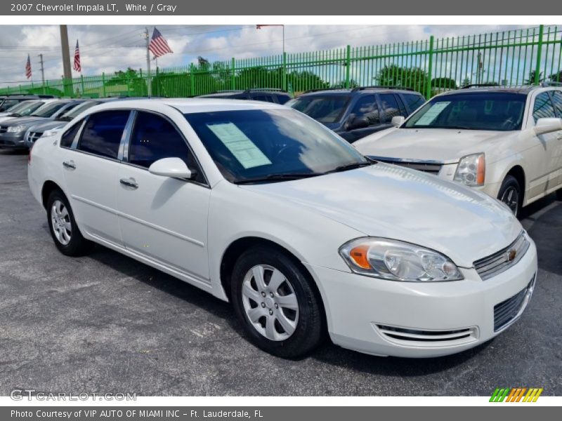 White / Gray 2007 Chevrolet Impala LT