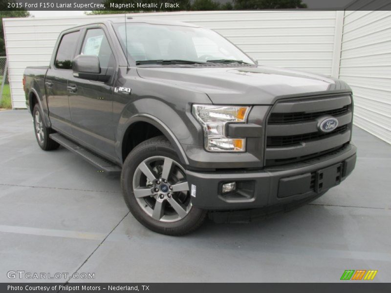 Magnetic Metallic / Black 2015 Ford F150 Lariat SuperCrew