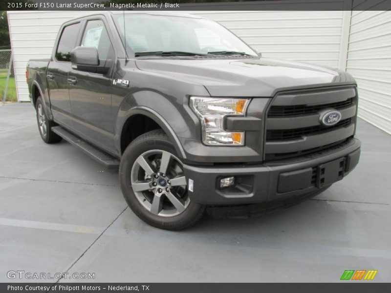 Magnetic Metallic / Black 2015 Ford F150 Lariat SuperCrew