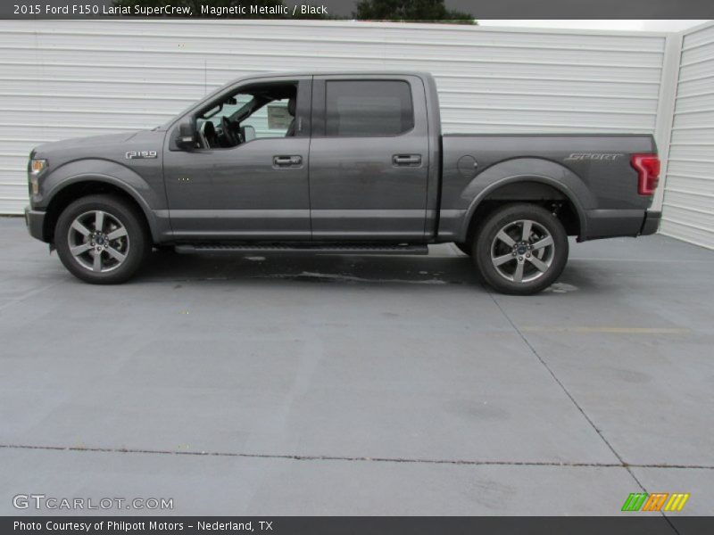 Magnetic Metallic / Black 2015 Ford F150 Lariat SuperCrew