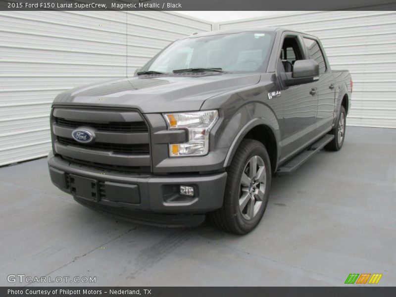 Magnetic Metallic / Black 2015 Ford F150 Lariat SuperCrew