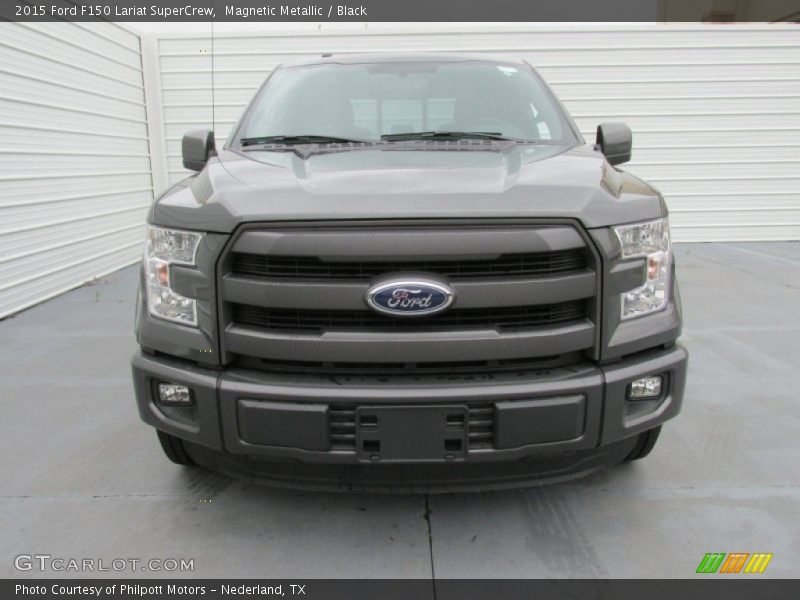 Magnetic Metallic / Black 2015 Ford F150 Lariat SuperCrew