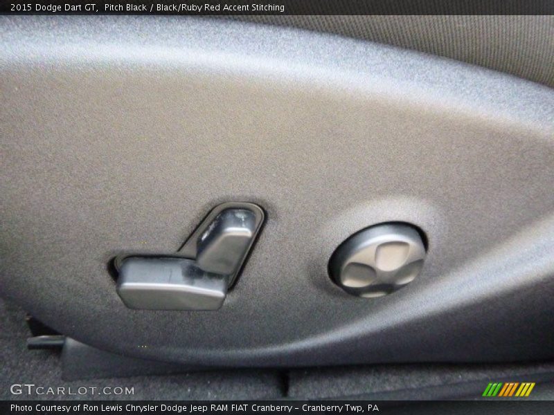 Pitch Black / Black/Ruby Red Accent Stitching 2015 Dodge Dart GT
