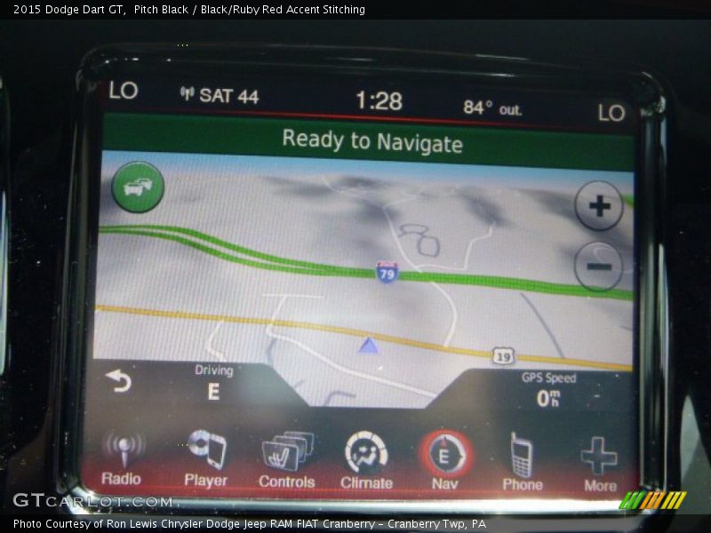 Pitch Black / Black/Ruby Red Accent Stitching 2015 Dodge Dart GT