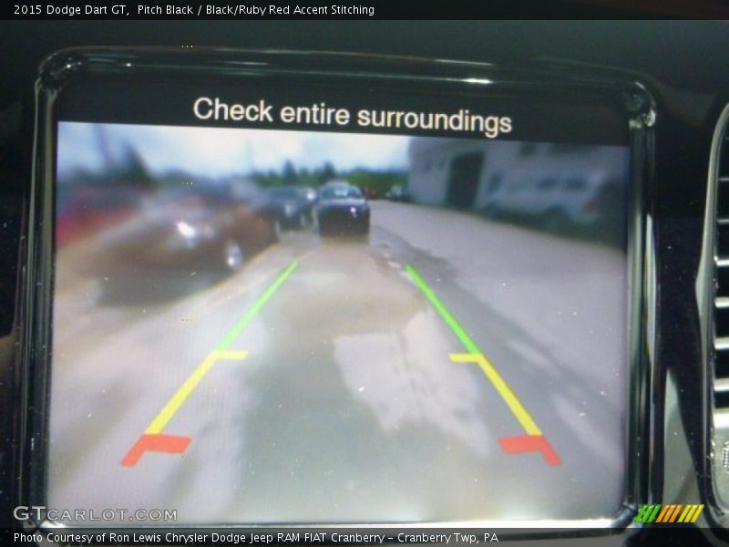 Pitch Black / Black/Ruby Red Accent Stitching 2015 Dodge Dart GT