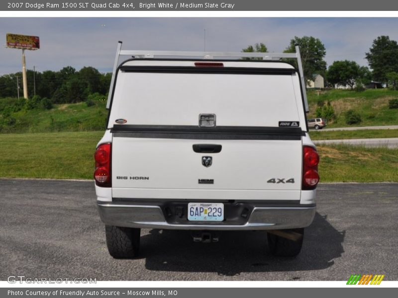 Bright White / Medium Slate Gray 2007 Dodge Ram 1500 SLT Quad Cab 4x4