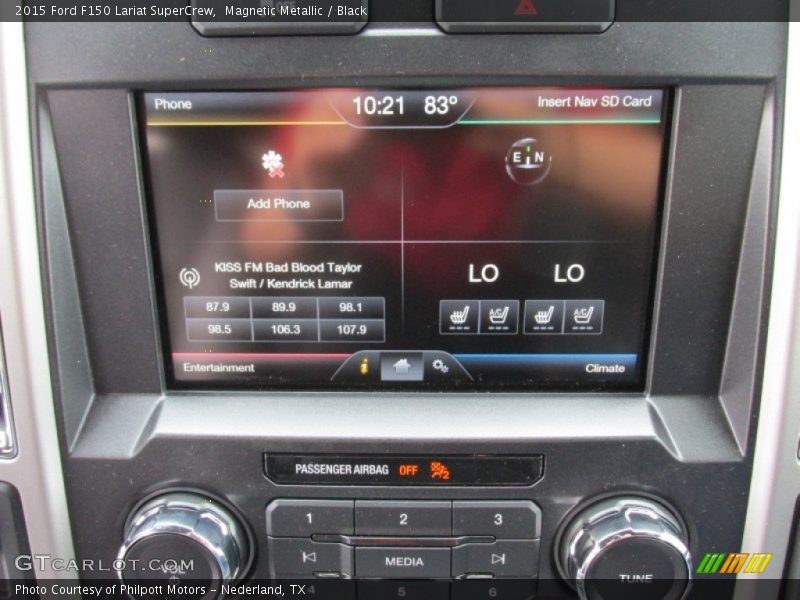 Magnetic Metallic / Black 2015 Ford F150 Lariat SuperCrew