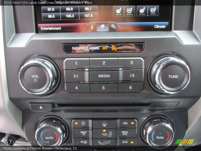 Magnetic Metallic / Black 2015 Ford F150 Lariat SuperCrew