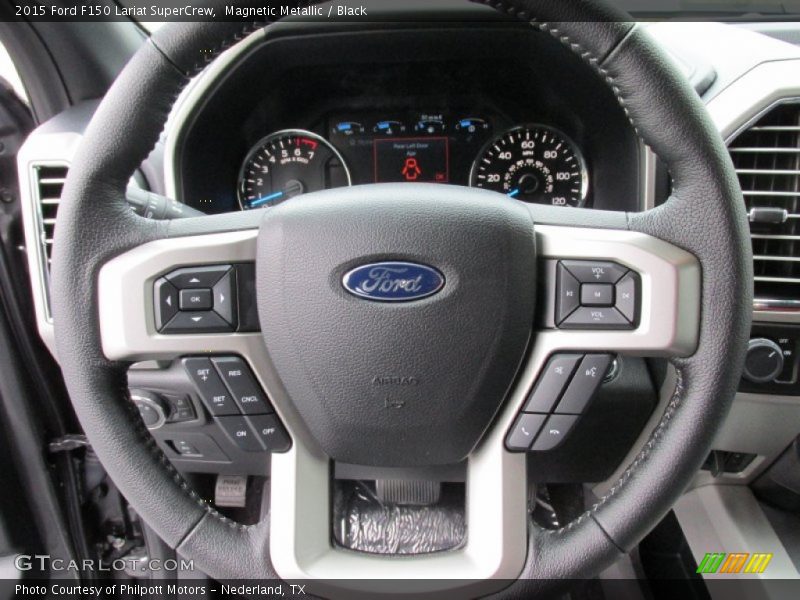 Magnetic Metallic / Black 2015 Ford F150 Lariat SuperCrew