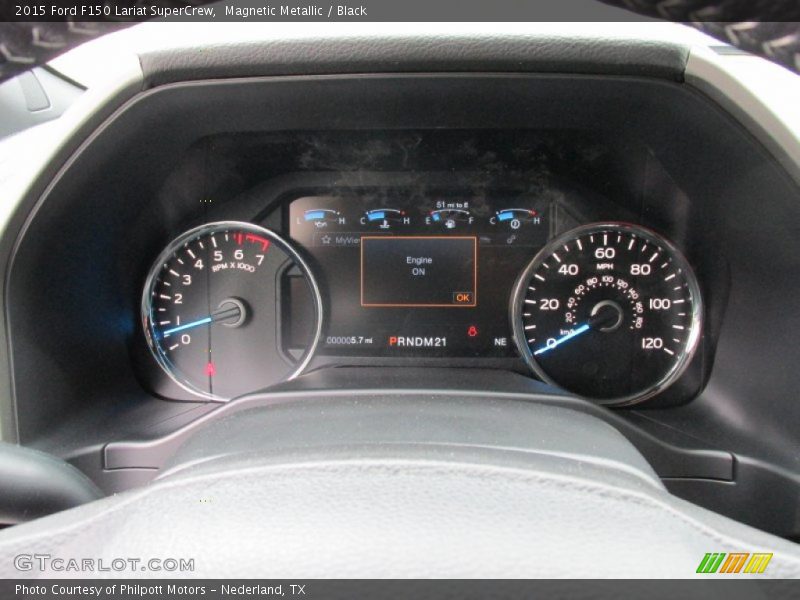 Magnetic Metallic / Black 2015 Ford F150 Lariat SuperCrew