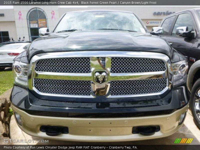 Black Forest Green Pearl / Canyon Brown/Light Frost 2015 Ram 1500 Laramie Long Horn Crew Cab 4x4