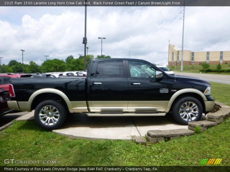 Black Forest Green Pearl / Canyon Brown/Light Frost 2015 Ram 1500 Laramie Long Horn Crew Cab 4x4