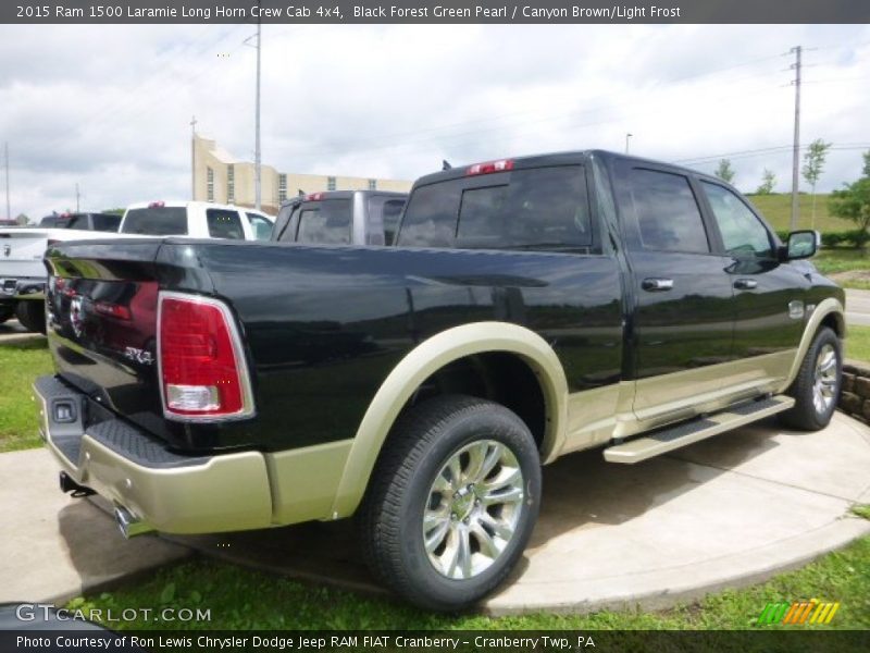 Black Forest Green Pearl / Canyon Brown/Light Frost 2015 Ram 1500 Laramie Long Horn Crew Cab 4x4