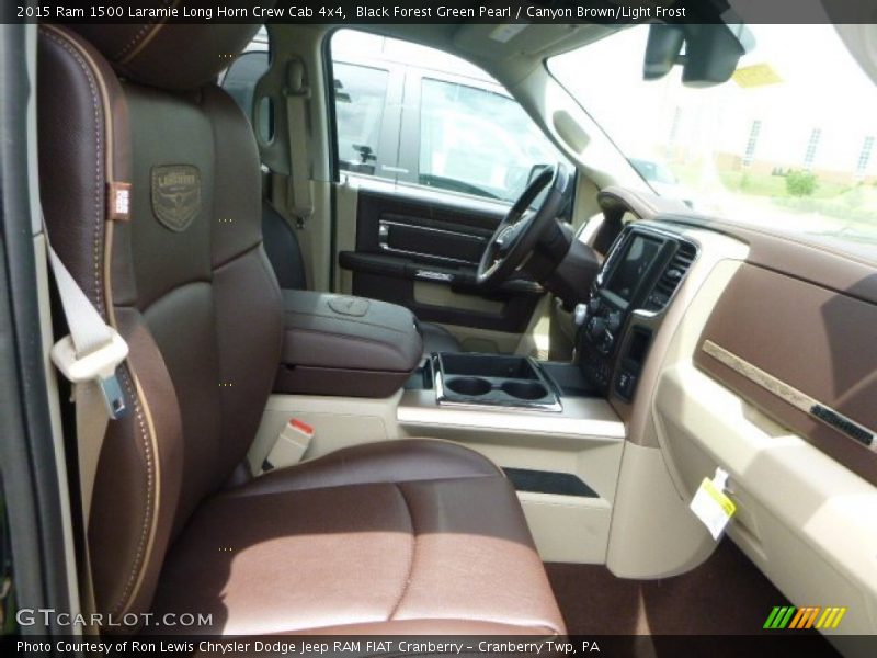 Black Forest Green Pearl / Canyon Brown/Light Frost 2015 Ram 1500 Laramie Long Horn Crew Cab 4x4