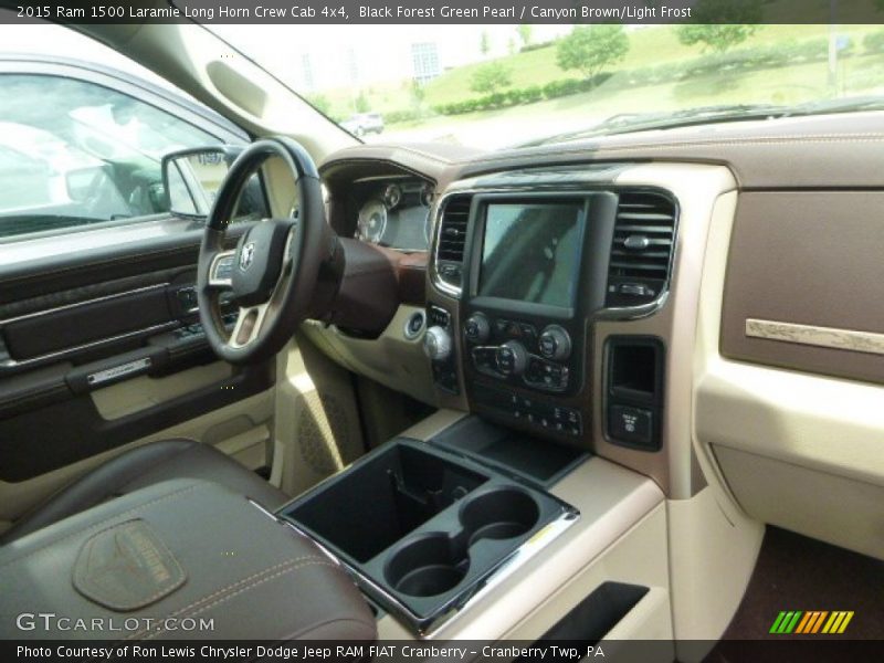 Black Forest Green Pearl / Canyon Brown/Light Frost 2015 Ram 1500 Laramie Long Horn Crew Cab 4x4