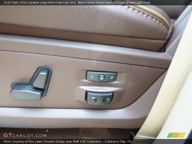 Black Forest Green Pearl / Canyon Brown/Light Frost 2015 Ram 1500 Laramie Long Horn Crew Cab 4x4