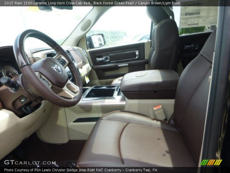 Black Forest Green Pearl / Canyon Brown/Light Frost 2015 Ram 1500 Laramie Long Horn Crew Cab 4x4