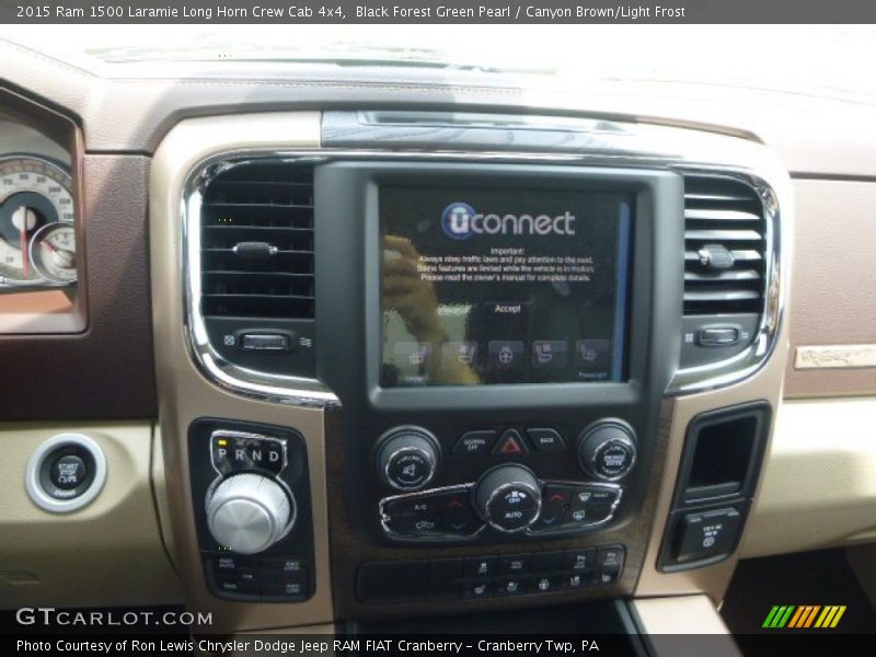 Black Forest Green Pearl / Canyon Brown/Light Frost 2015 Ram 1500 Laramie Long Horn Crew Cab 4x4
