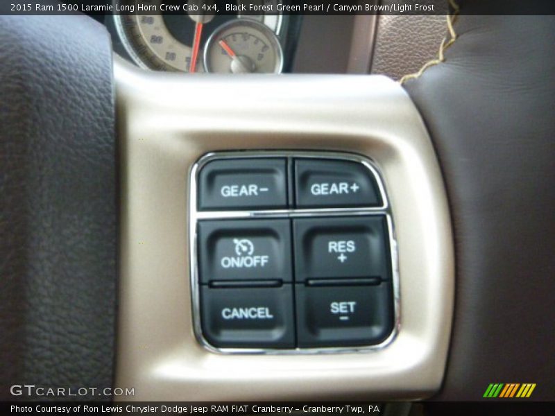 Black Forest Green Pearl / Canyon Brown/Light Frost 2015 Ram 1500 Laramie Long Horn Crew Cab 4x4