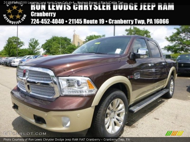 Western Brown / Black/Cattle Tan 2015 Ram 1500 Laramie Long Horn Crew Cab 4x4