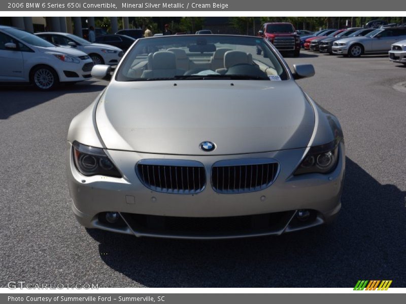 Mineral Silver Metallic / Cream Beige 2006 BMW 6 Series 650i Convertible