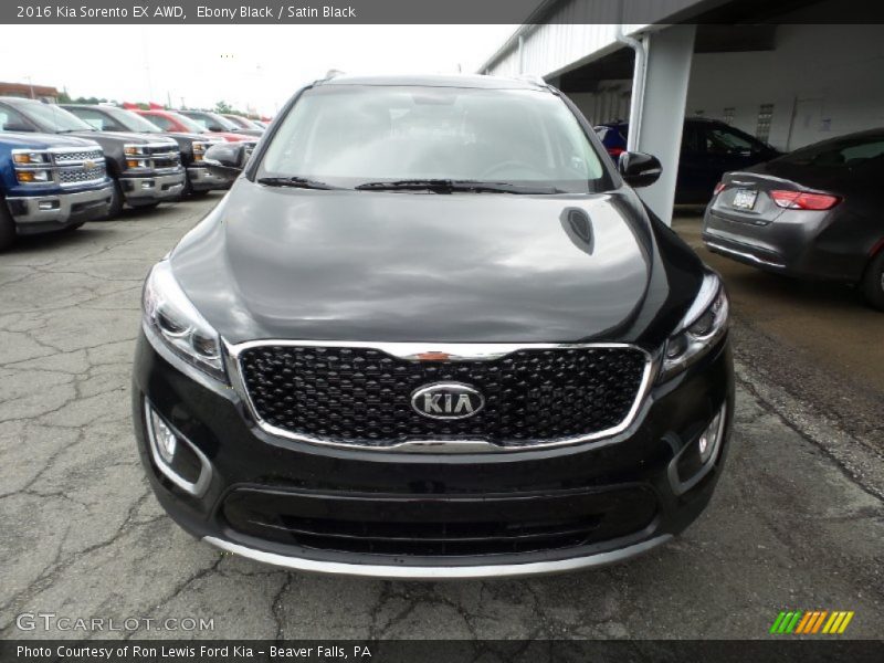 Ebony Black / Satin Black 2016 Kia Sorento EX AWD