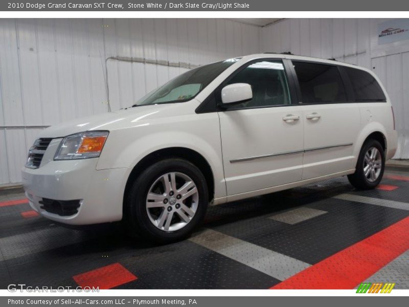 Stone White / Dark Slate Gray/Light Shale 2010 Dodge Grand Caravan SXT Crew