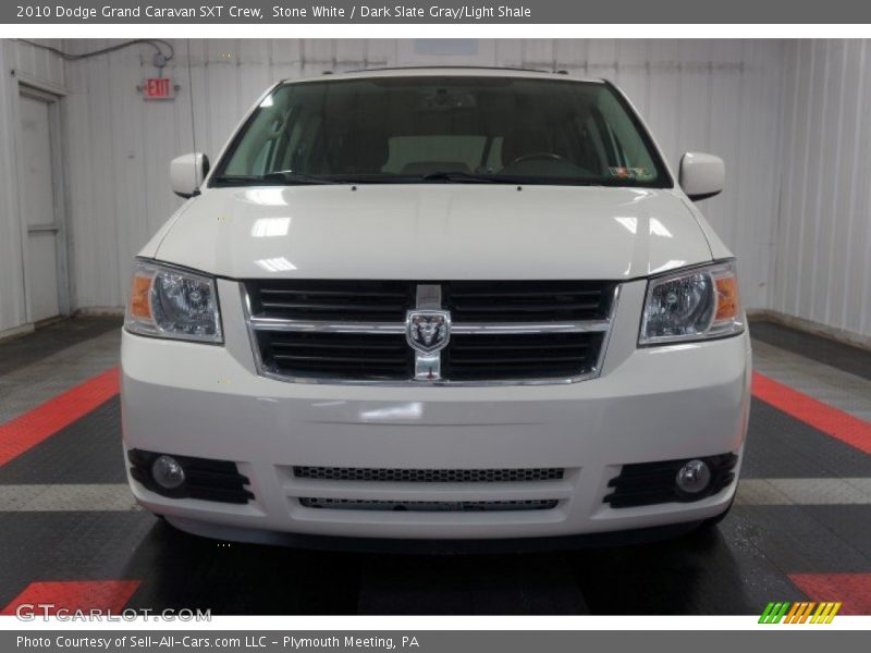 Stone White / Dark Slate Gray/Light Shale 2010 Dodge Grand Caravan SXT Crew