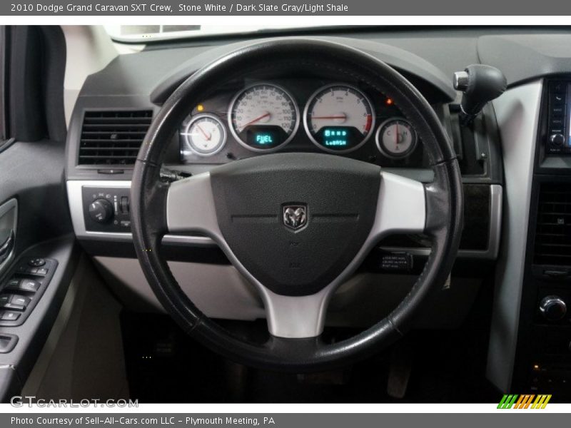 Stone White / Dark Slate Gray/Light Shale 2010 Dodge Grand Caravan SXT Crew