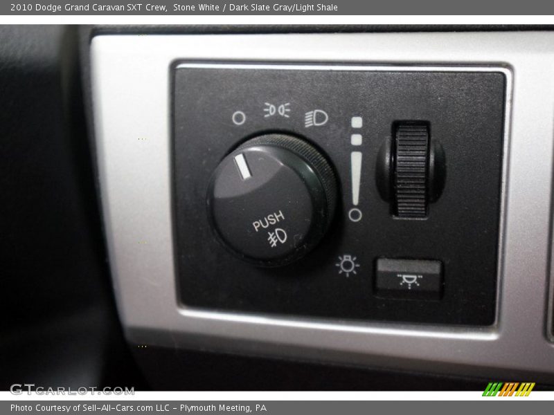 Stone White / Dark Slate Gray/Light Shale 2010 Dodge Grand Caravan SXT Crew